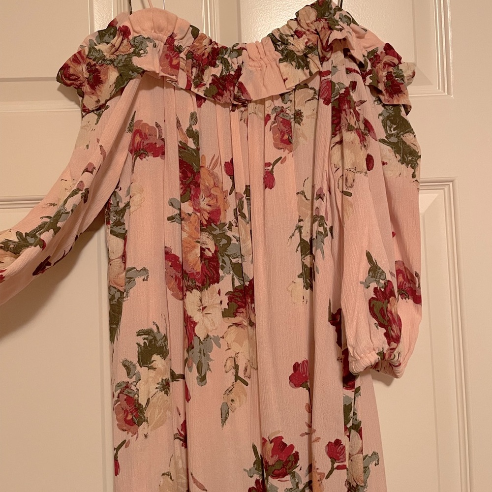 Blu Pepper Ruffle Off-The-Shoulder Dress